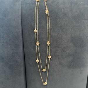 Elegant Two-in-One Necklace with Flower Sparkle Accents